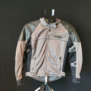 Harley-Davidson Women's Vented and Padded Riding Jacket - Black/Grey - Size M